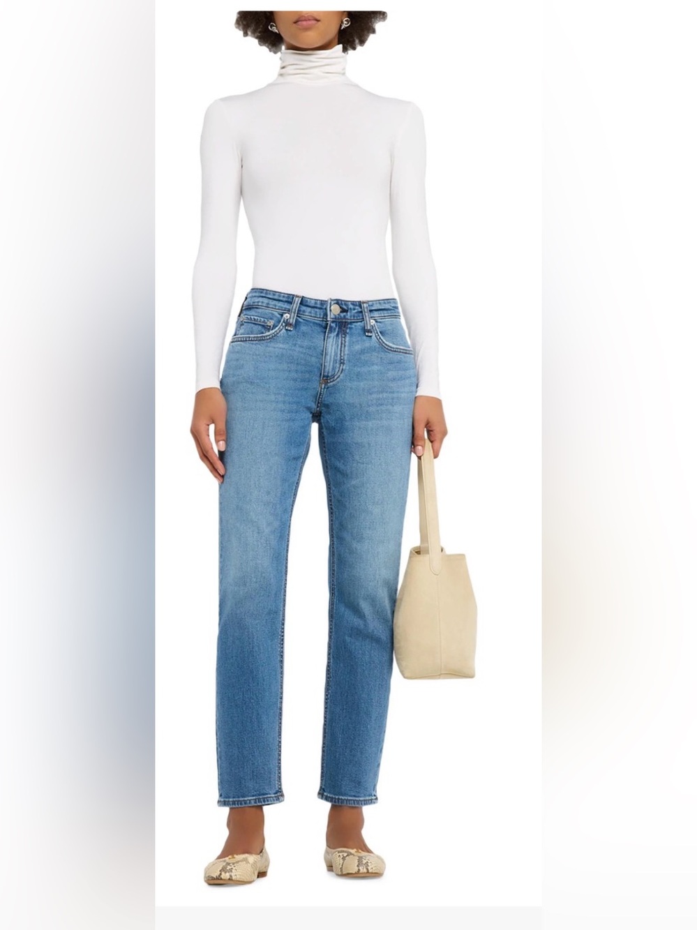 NWT Rag & Bone Dre Low-Rise Stretch Boyfriend Jeans - Julienne; Size 27 - Picture 3 of 16